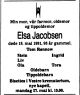 Dødsannonse Elsa Jacobsen