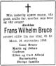 Dødsannonse Frans Wilhelm Bruce